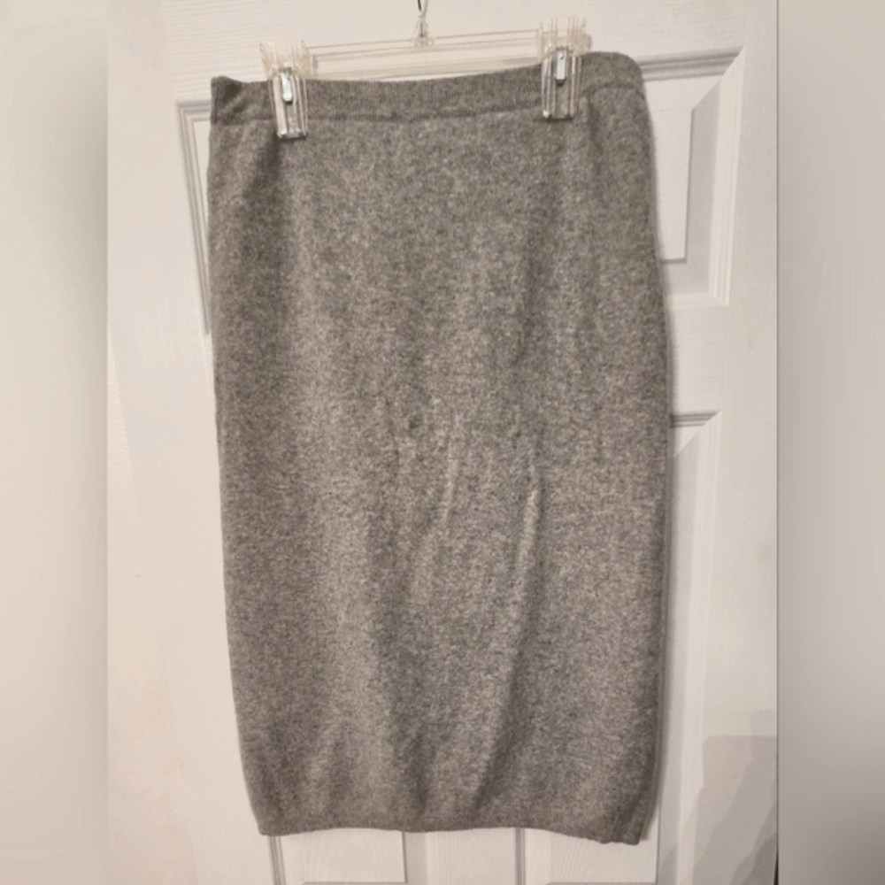 Walker & Lane Vintage Gray Lambswool Angora Lined Pull-On Pencil Skirt Large